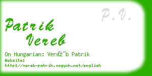 patrik vereb business card